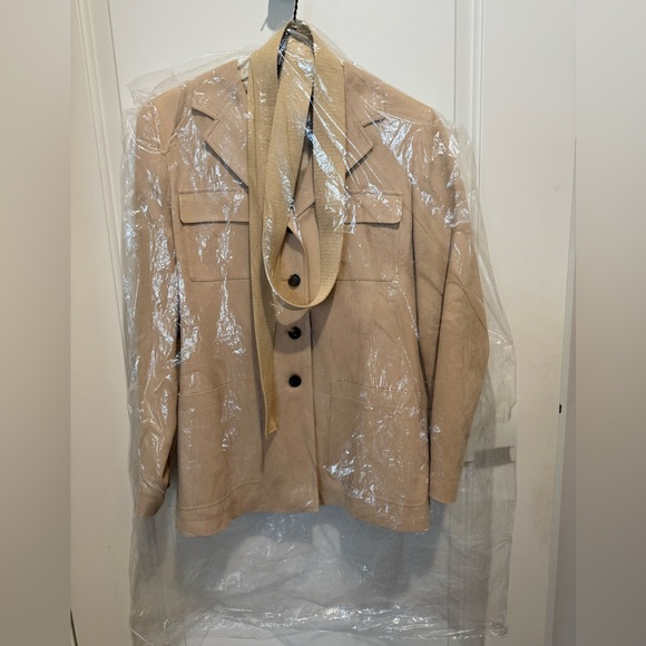 NWOT LAFAYETTE 148 New York Knox belted cotton-blend twill jacket size 6 - Picture 6 of 7